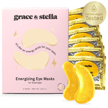 energy drink eye masks (6 pairs) free gift - grace & stella