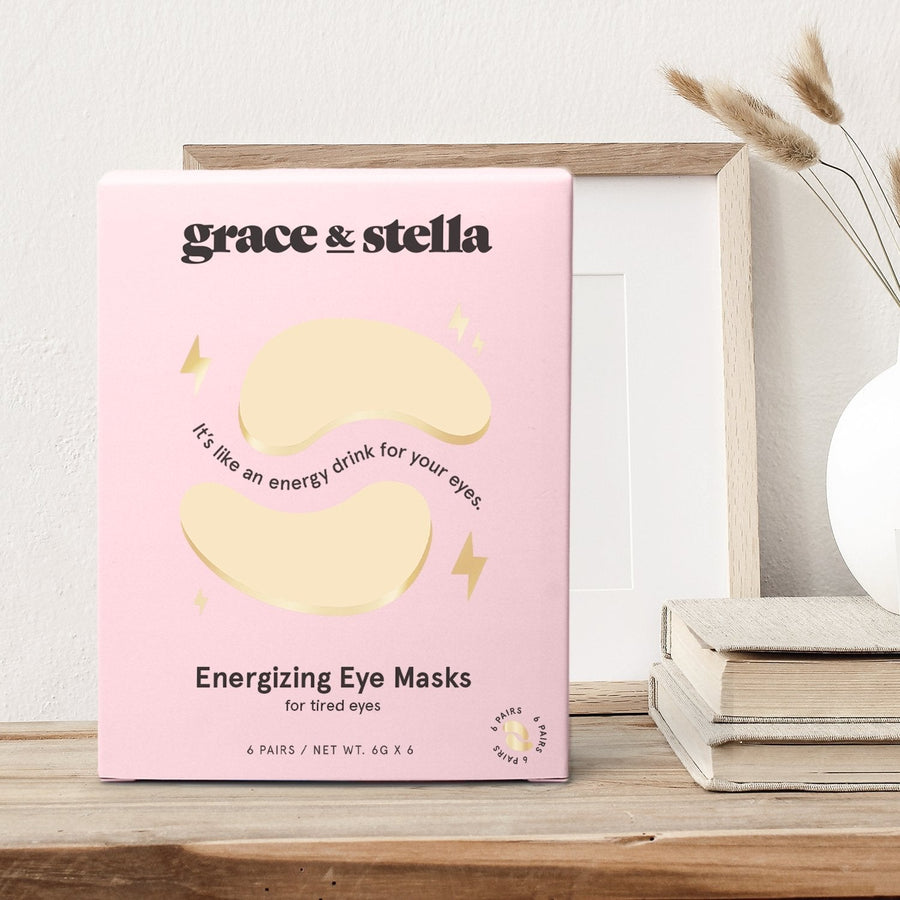 energy drink eye masks (6 pairs) free gift - grace & stella