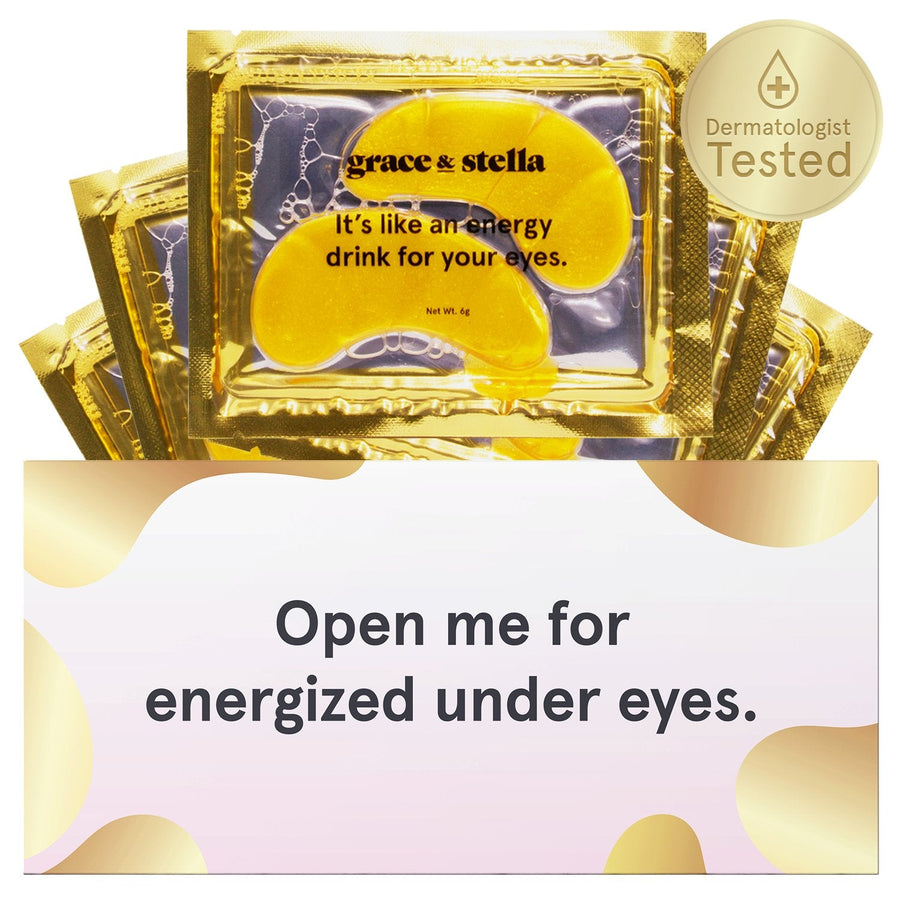 energy drink eye masks (6 pairs) free gift - grace & stella