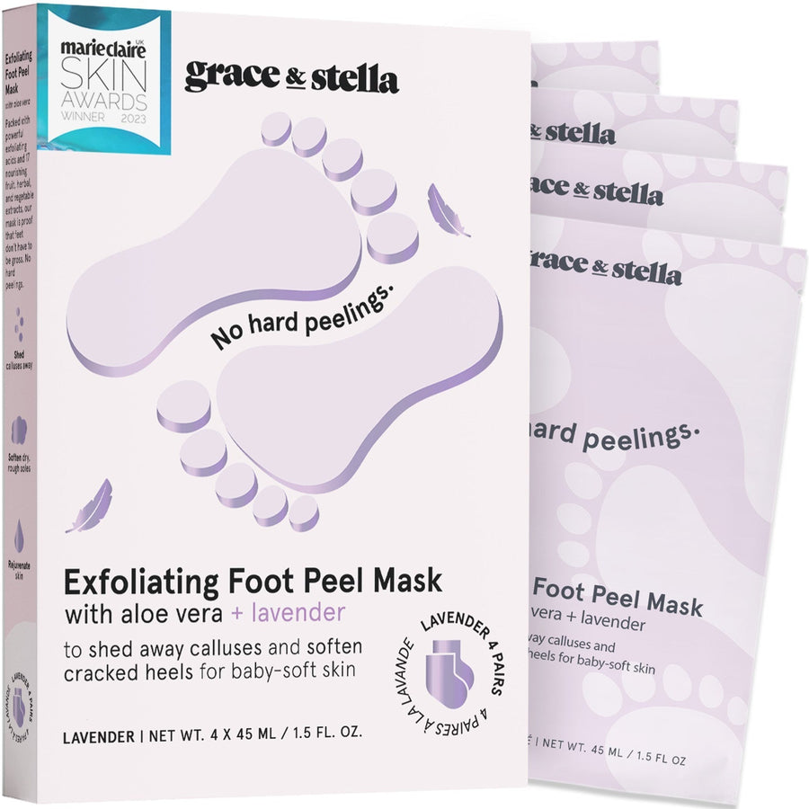 exfoliating foot peel mask - grace & stella