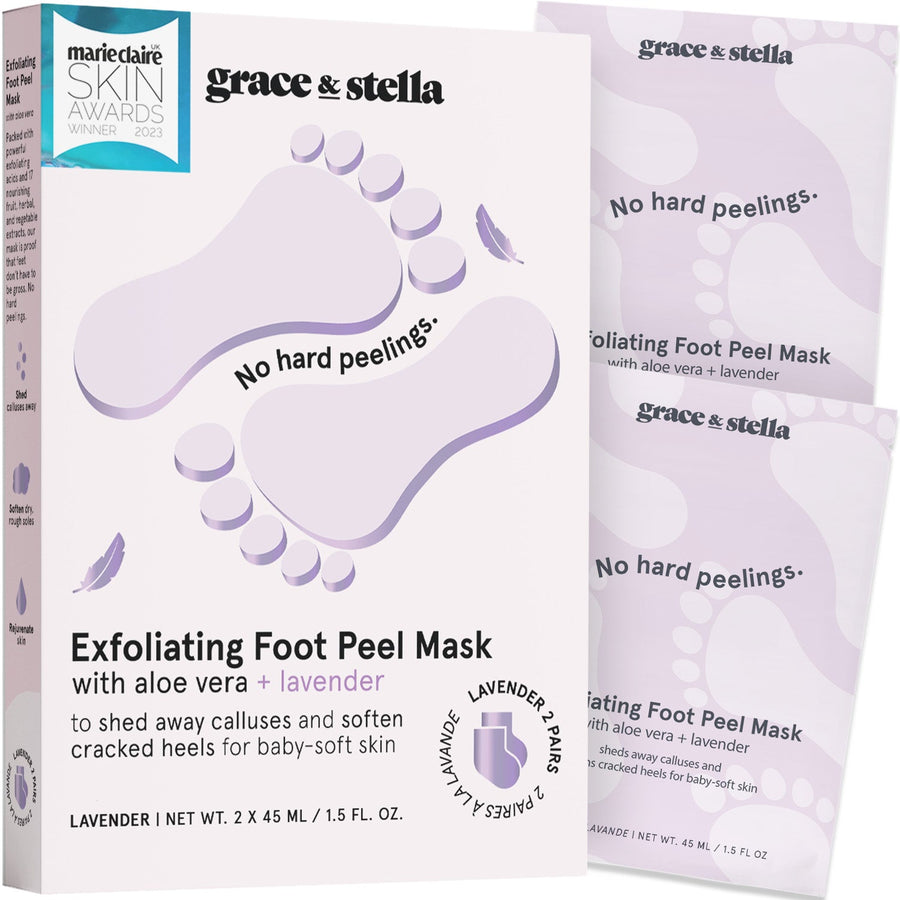 exfoliating foot peel mask - grace & stella